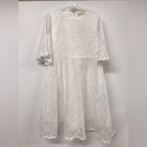 Big Girls short sleeve graduation Church Easter Party Wedding Flower Girl Dress